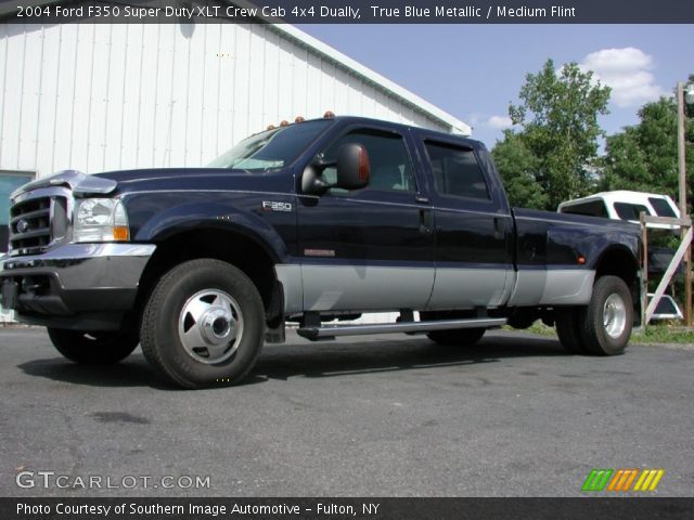 2004 Ford F350 Super Duty XLT Crew Cab 4x4 Dually in True Blue Metallic