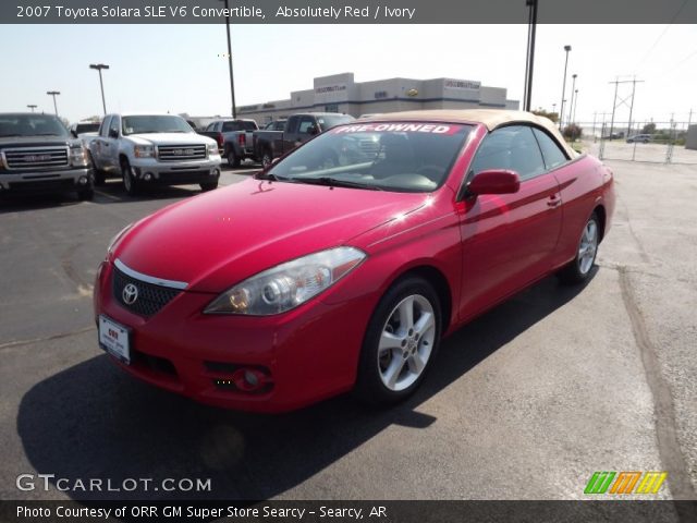 2007 Toyota Solara SLE V6 Convertible in Absolutely Red