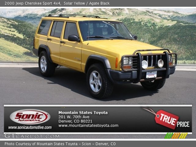 2000 Jeep Cherokee Sport 4x4 in Solar Yellow