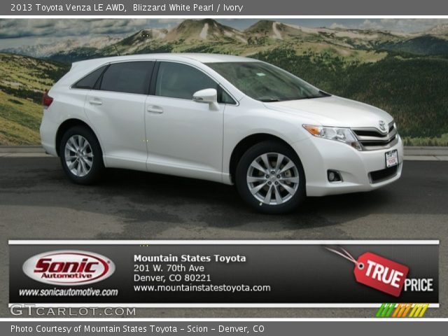 2013 Toyota Venza LE AWD in Blizzard White Pearl