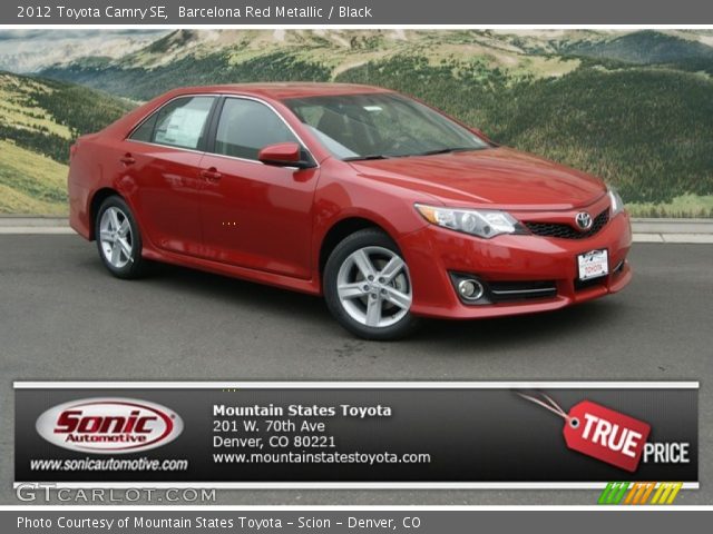 2012 Toyota Camry SE in Barcelona Red Metallic