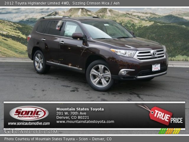 2012 Toyota Highlander Limited 4WD in Sizzling Crimson Mica