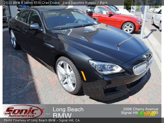 2013 BMW 6 Series 650i Gran Coupe in Black Sapphire Metallic