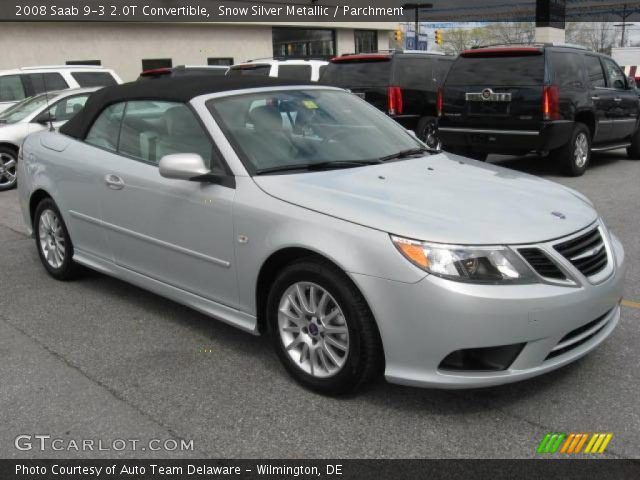 2008 Saab 9-3 2.0T Convertible in Snow Silver Metallic