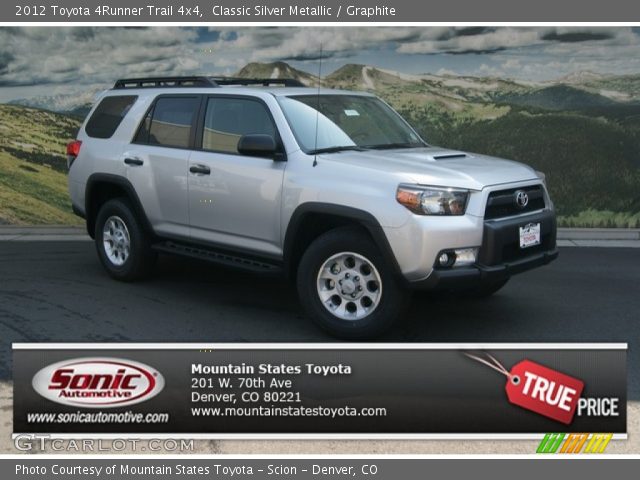 2012 Toyota 4Runner Trail 4x4 in Classic Silver Metallic