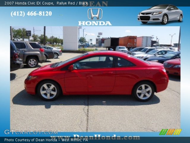 2007 Honda Civic EX Coupe in Rallye Red