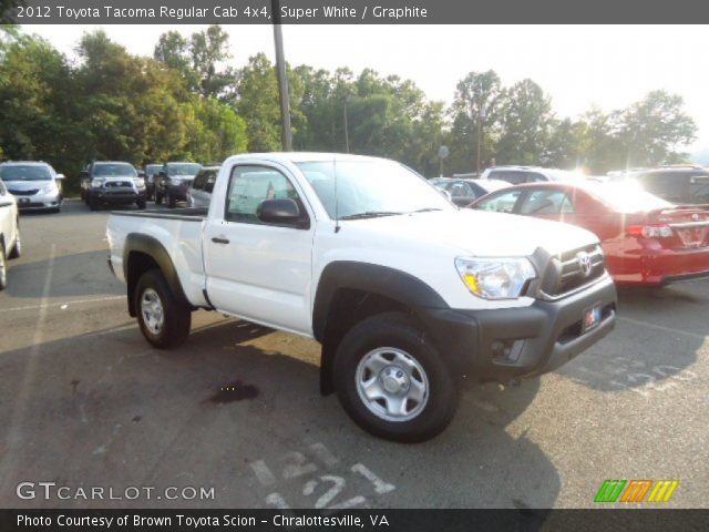2012 Toyota Tacoma Regular Cab 4x4 in Super White