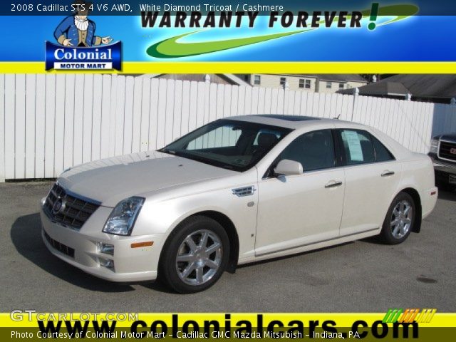 2008 Cadillac STS 4 V6 AWD in White Diamond Tricoat