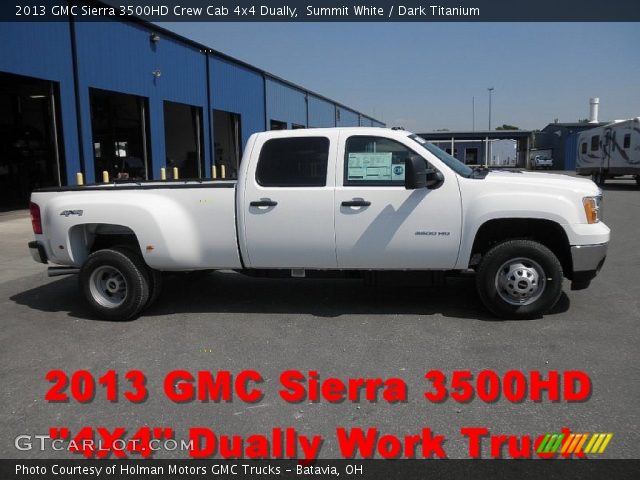 2013 GMC Sierra 3500HD Crew Cab 4x4 Dually in Summit White