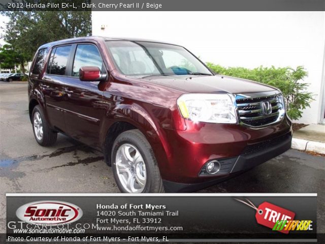 2012 Honda Pilot EX-L in Dark Cherry Pearl II