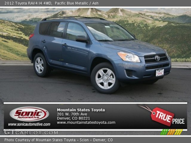2012 Toyota RAV4 I4 4WD in Pacific Blue Metallic