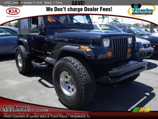 1991 Jeep Wrangler S 4x4 in Black