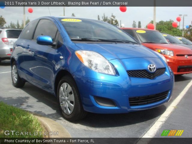 2011 Toyota Yaris 3 Door Liftback in Blazing Blue Pearl