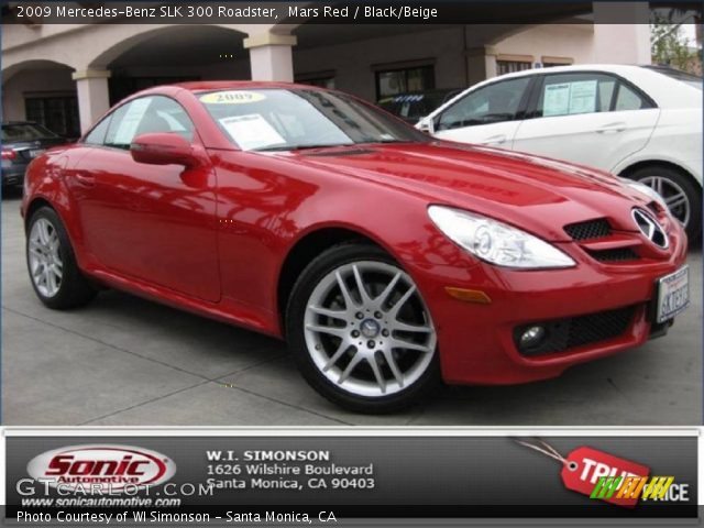 2009 Mercedes-Benz SLK 300 Roadster in Mars Red