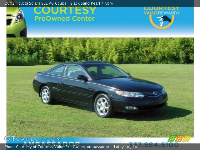 2002 Toyota Solara SLE V6 Coupe in Black Sand Pearl