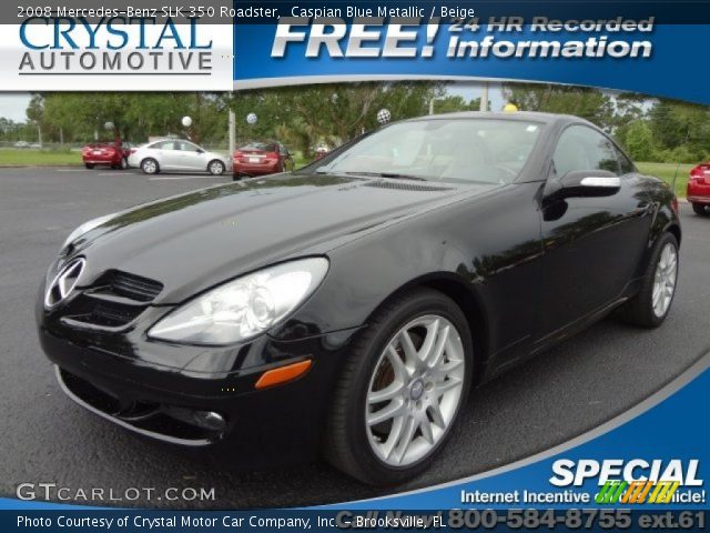 2008 Mercedes-Benz SLK 350 Roadster in Caspian Blue Metallic