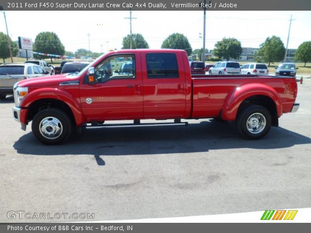 2011 Ford F450 Super Duty Lariat Crew Cab 4x4 Dually in Vermillion Red