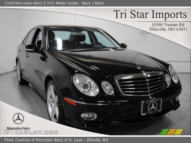 2009 Mercedes-Benz E 350 4Matic Sedan in Black