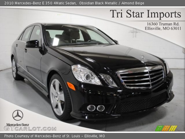 2010 Mercedes-Benz E 350 4Matic Sedan in Obsidian Black Metallic