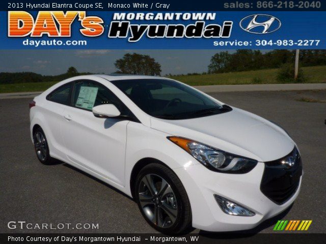 2013 Hyundai Elantra Coupe SE in Monaco White