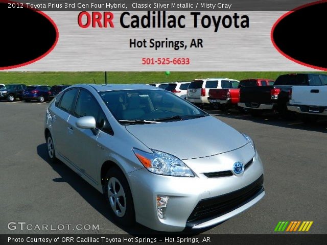 2012 Toyota Prius 3rd Gen Four Hybrid in Classic Silver Metallic