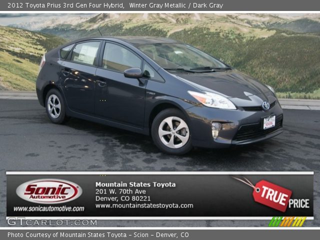 2012 Toyota Prius 3rd Gen Four Hybrid in Winter Gray Metallic