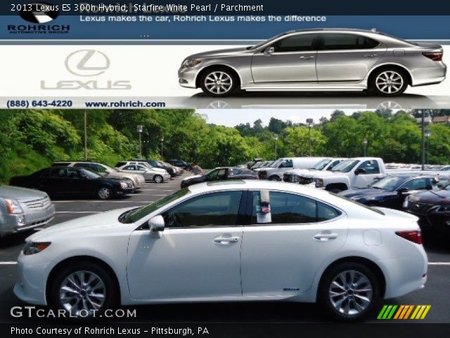 2013 Lexus ES 300h Hybrid in Starfire White Pearl