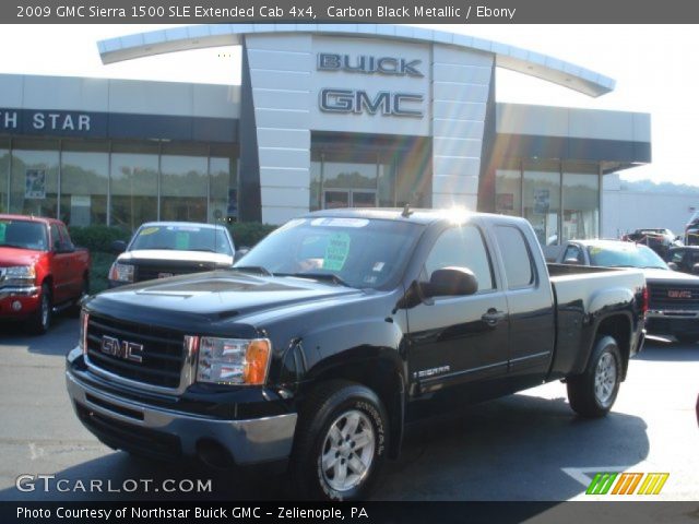 2009 GMC Sierra 1500 SLE Extended Cab 4x4 in Carbon Black Metallic