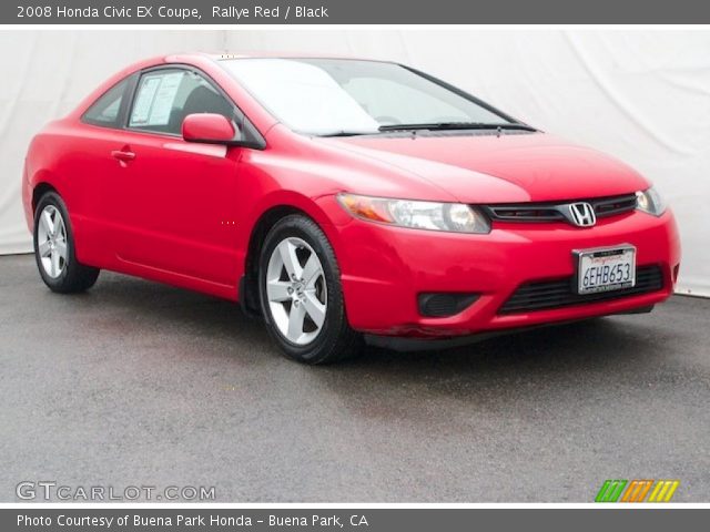 2008 Honda Civic EX Coupe in Rallye Red