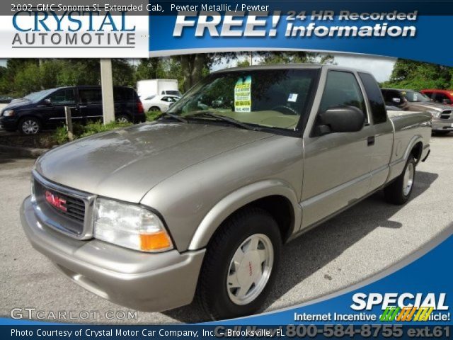 2002 GMC Sonoma SL Extended Cab in Pewter Metallic