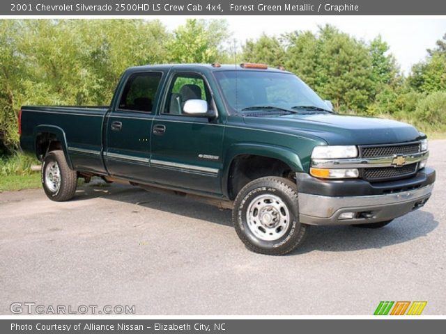 2001 Chevrolet Silverado 2500HD LS Crew Cab 4x4 in Forest Green Metallic