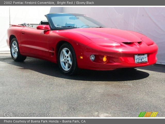 2002 Pontiac Firebird Convertible in Bright Red