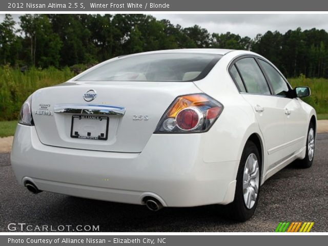 Winter Frost White 2012 Nissan Altima 2 5 S Blonde