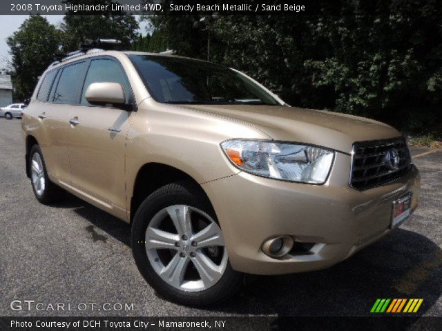 2008 Toyota Highlander Limited 4WD in Sandy Beach Metallic