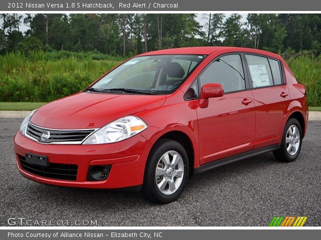 2012 Nissan Versa 1.8 S Hatchback in Red Alert