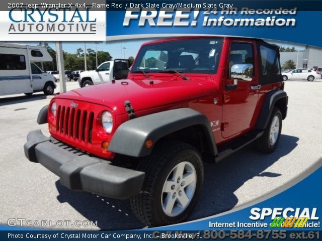 2007 Jeep Wrangler X 4x4 in Flame Red