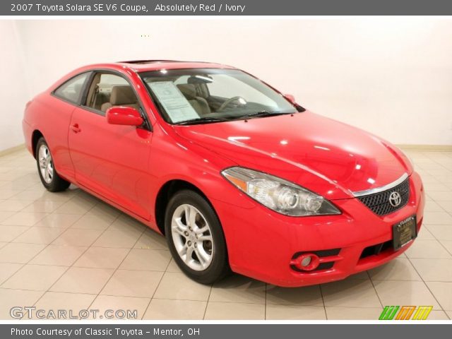 2007 Toyota Solara SE V6 Coupe in Absolutely Red