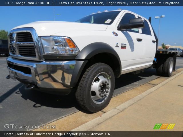 2012 Dodge Ram 4500 HD SLT Crew Cab 4x4 Stake Truck in Bright White