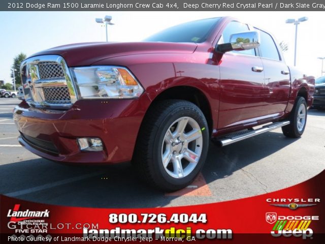 2012 Dodge Ram 1500 Laramie Longhorn Crew Cab 4x4 in Deep Cherry Red Crystal Pearl