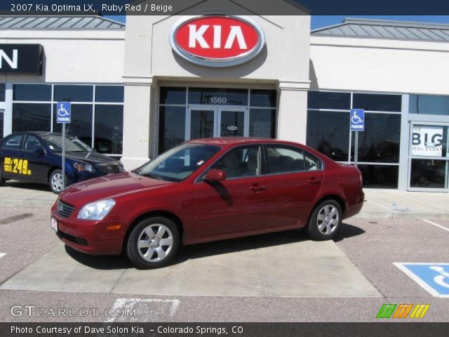Ruby Red - 2007 Kia Optima LX - Beige Interior | GTCarLot.com ...