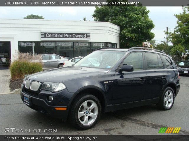 2008 BMW X3 3.0si in Monaco Blue Metallic