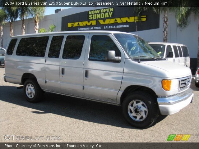 2004 Ford E Series Van E350 Super Duty XLT 15 Passenger in Silver Metallic