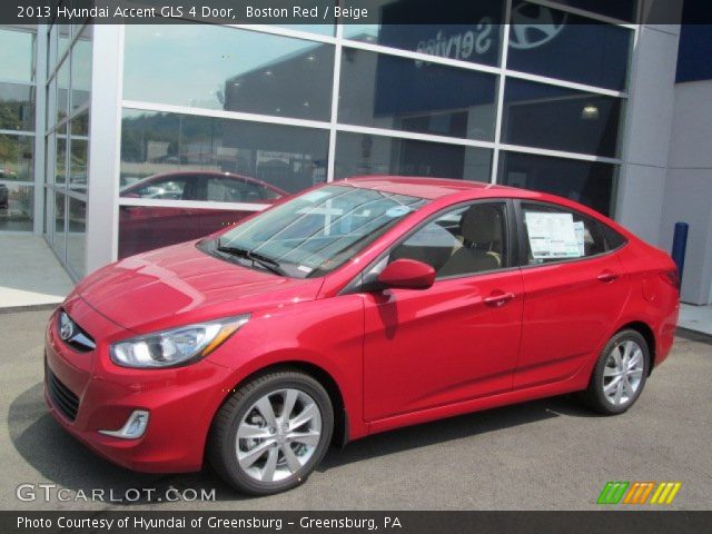 2013 Hyundai Accent GLS 4 Door in Boston Red