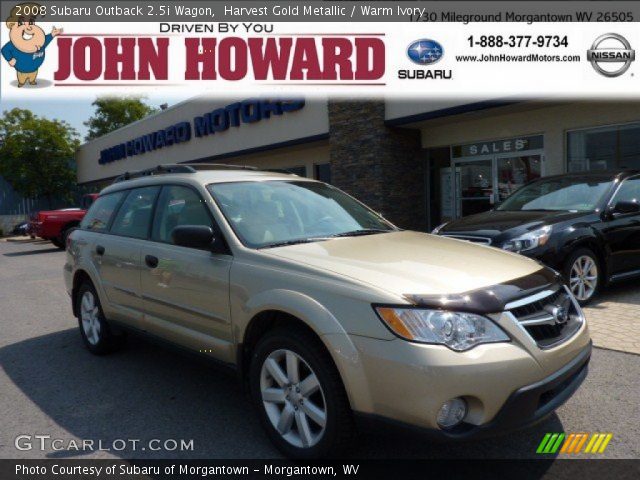2008 Subaru Outback 2.5i Wagon in Harvest Gold Metallic
