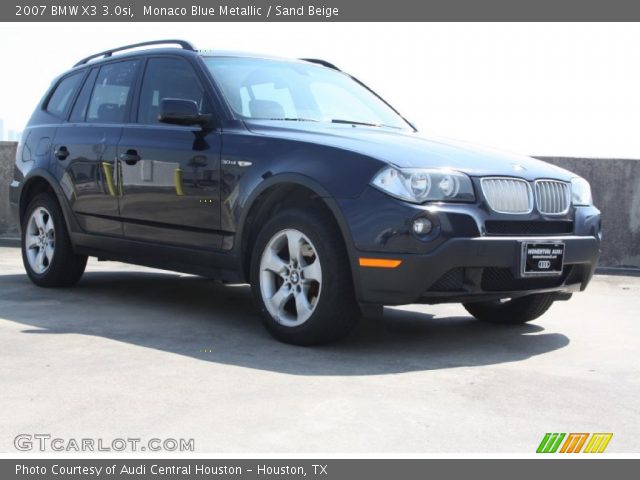 2007 BMW X3 3.0si in Monaco Blue Metallic