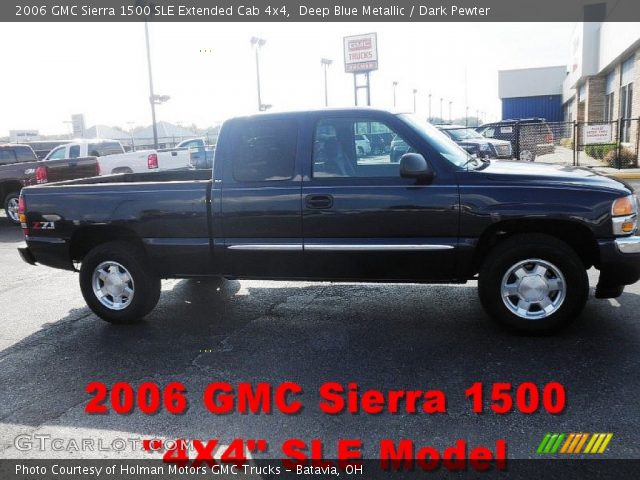 2006 GMC Sierra 1500 SLE Extended Cab 4x4 in Deep Blue Metallic