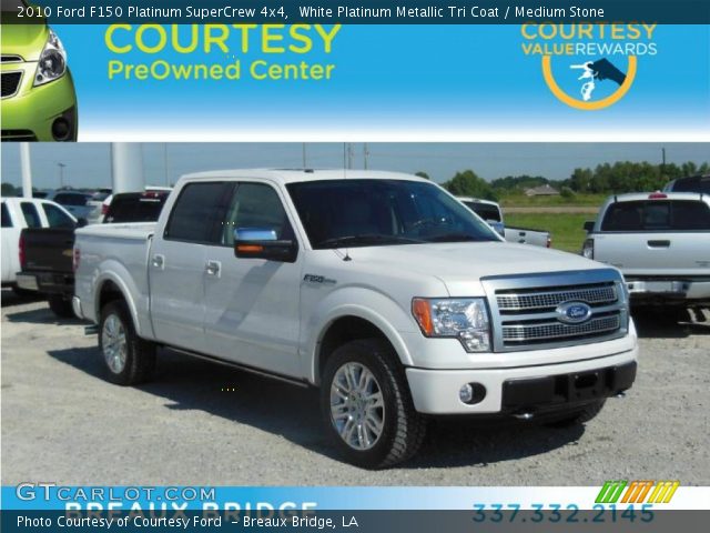 2010 Ford F150 Platinum SuperCrew 4x4 in White Platinum Metallic Tri Coat