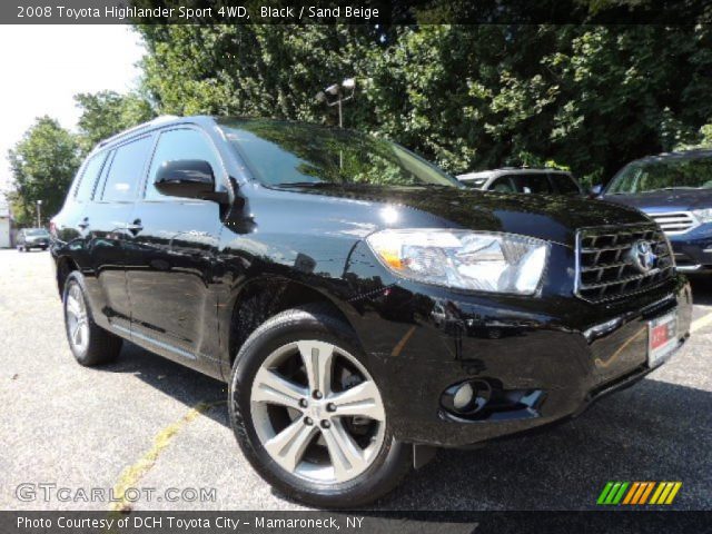 2008 Toyota Highlander Sport 4WD in Black