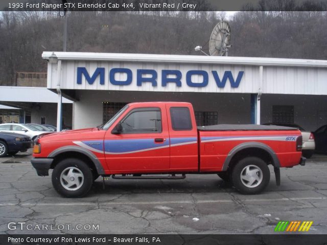 1993 Ford Ranger STX Extended Cab 4x4 in Vibrant Red