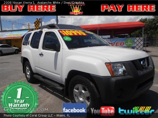 2008 Nissan Xterra S in Avalanche White